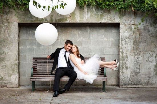 Picture of Huge Giant White Balloons up to 36" Wedding