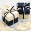 Picture of Two Tone Favor boxes Navy and Ivory