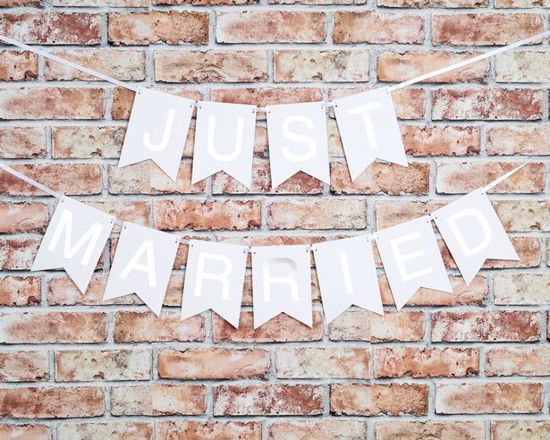 Picture of Just married bunting