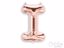 Rose gold foil balloon letter I