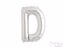Silver foil balloon letter D