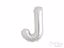 Silver foil balloon letter J