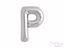 Silver foil balloon letter P