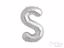 Silver foil balloon letter S