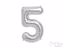 Silver foil balloon number 5