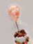 Picture of Peach Heart Confetti Balloon Cake Topper
