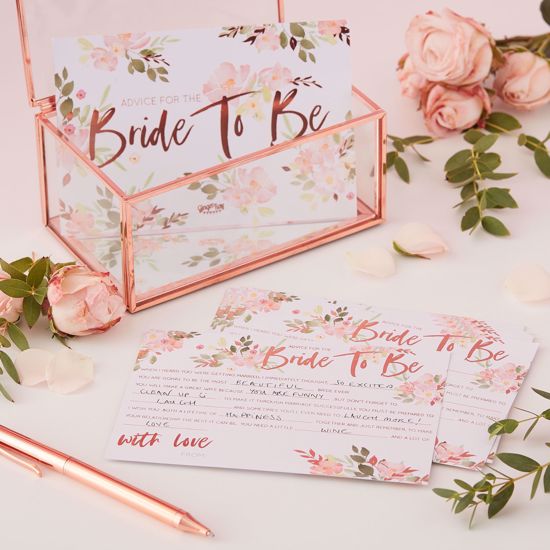 Picture of BRIDE TO BE ADVICE CARDS - FLORAL HEN PARTY