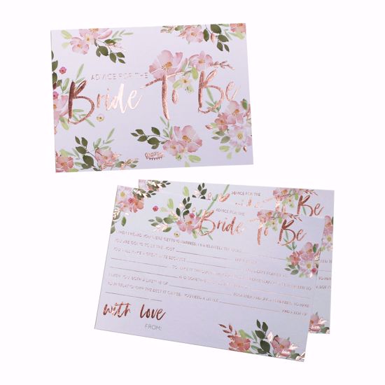 Picture of BRIDE TO BE ADVICE CARDS - FLORAL HEN PARTY