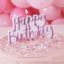 Picture of PINK GLITTER HAPPY BIRTHDAY CAKE CANDLE