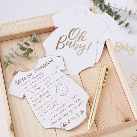 Picture of Oh Baby Shower Advice Cards Parents To Be
