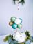 Picture of BALLOON CAKE TOPPER  GREEN CHROME BUNCH BIRTHDAY SAFARI